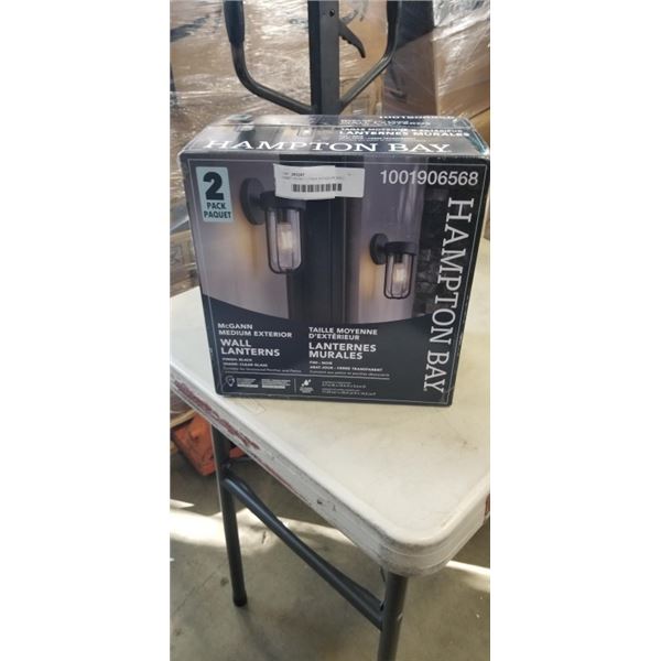 HAMPTON BAY 2 PACK EXTERIOR WALL LANTERNS