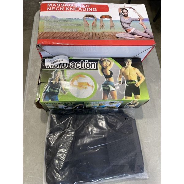 NECK KNEADING MASSAGER AND VIBRO SHAPE WAIST TRAINER