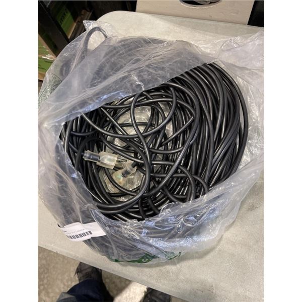 NEW 200FT HEAVY DUTY INDOOR OUTDOOR 3 WIRE EXTENSION CORD, BLACK 16AWG