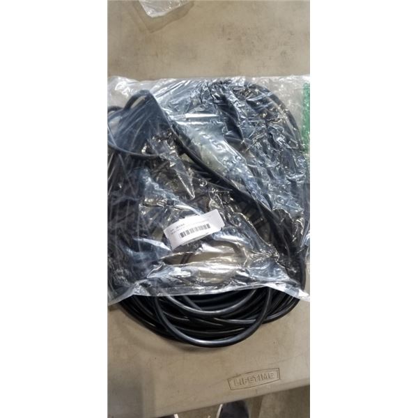 NEW INDOOR OUTDOOR HEAVY DUTY 3 WIRE LIGHTED 100FT EXTENSION CORD, 14AWG, BLACK