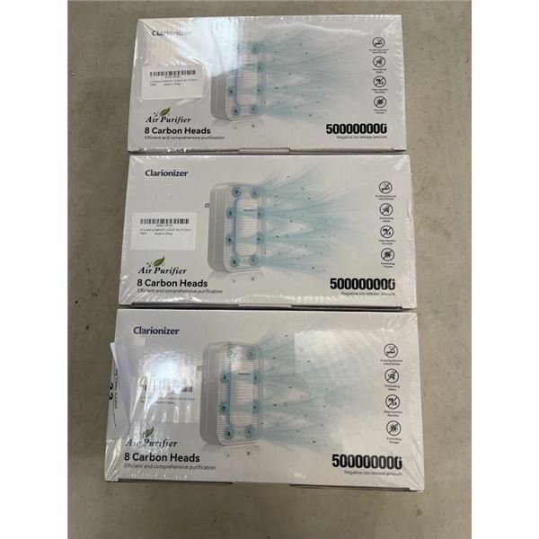 12 NEW WHITE PLUG AIR PURIFIER IONIZERS, EACH PACK COVERS 450SQFT