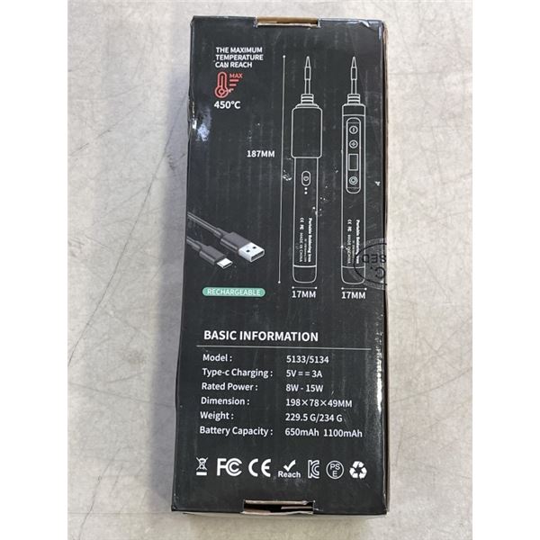 NEW MINI CORDLESS SOLDERING IRON KIT WITH OLED SCREEN & 3 TIPS | USB-C RECHARGEABLE, 7-SECOND FAST H