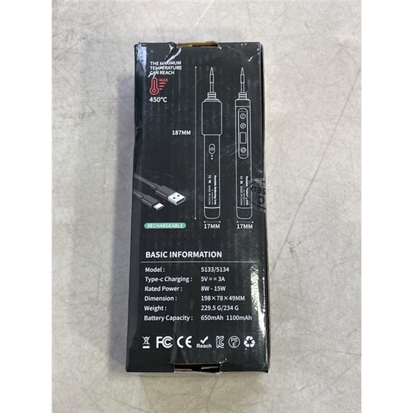 NEW MINI CORDLESS SOLDERING IRON KIT WITH OLED SCREEN & 3 TIPS | USB-C RECHARGEABLE, 7-SECOND FAST H