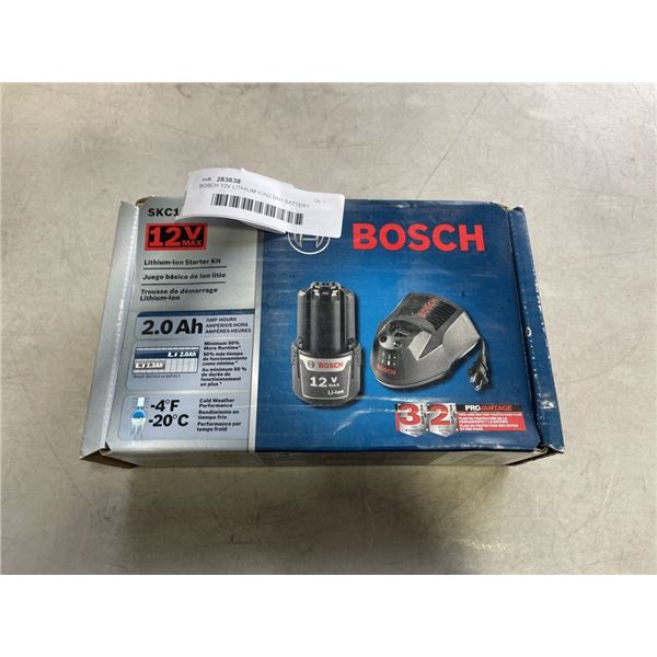 BOSCH 12V LITHIUM ION2.0AH BATTERY STARTER KIT