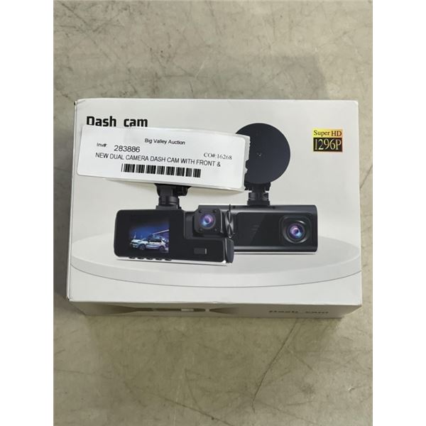 NEW DUAL CAMERA DASH CAM WITH FRONT & INSIDE CAR CAMERA WIFI, G-SENSOR, LOOP RECORDING, NIGHT VISION