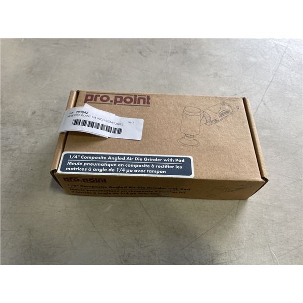 NEW PRO POINT 1/4 INCH COMPOSITE ANGLED AIR DIE GRINDER WITH PAD