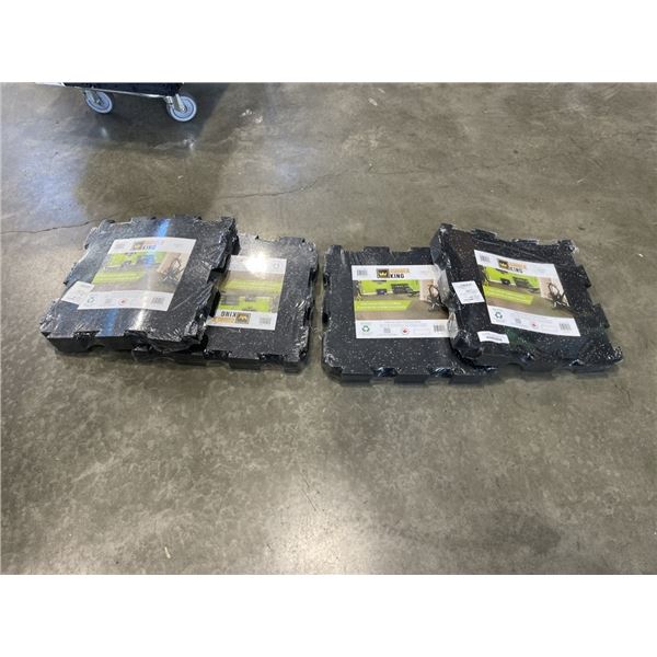 40 NEW RUBBER KING FLOOR TILES 19 X 19 INCH , 10 PER PACK, 4 PACKS