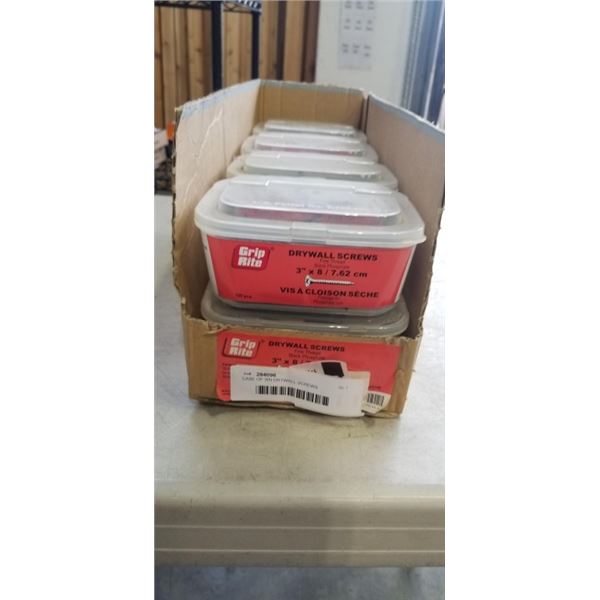 CASE OF 3IN DRYWALL SCREWS