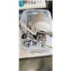 Image 6 : 2 TOTES OF PLUMBING SUPPLIES, TOOLS, ETC