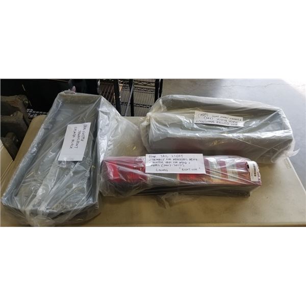 2 RAIN GUTTER SPOUTS AND REAR TAIL LIGHT