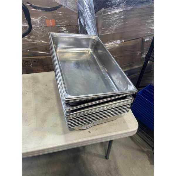 11 VOLLRATH STAINLESS STEEL SUPER PANS, 12.5 X 21