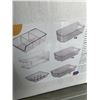 Image 3 : 2 NEW 9PC CLEAR PLASTIC FOOD STORAGE BINS