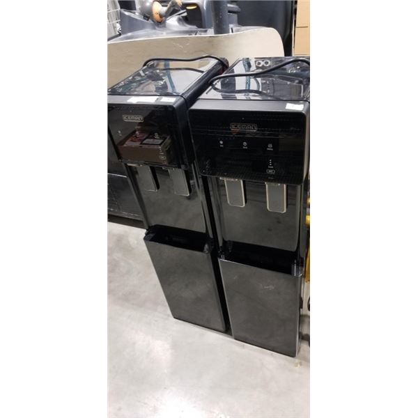 TWO ICEMAN WATER COOLERS WATER DISPENSER WORKS ICE DISPENSER NOT MAKING ICE