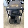 Image 2 : ROLLING BLACK 3 TIER CART AND MICROWAVE