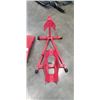 Image 3 : RED MOTORCYCLE / DIRT BIKE WHEEL CHOCK, AND 2 RAMPS