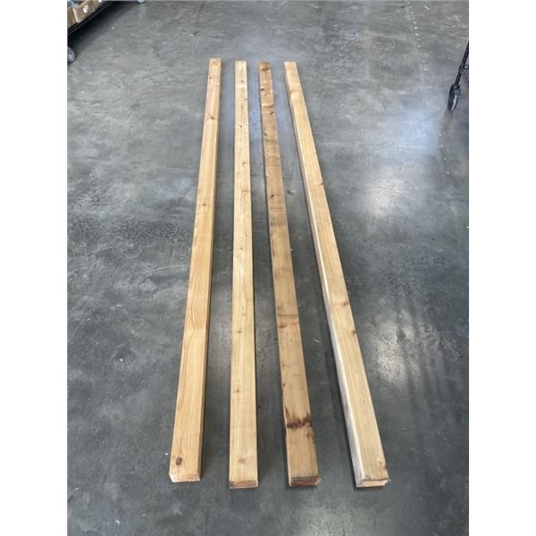 4 NEW SELKIRK PREMIUM 4 X 4 CEDAR POSTS, 10FT LONG, STAIN READY