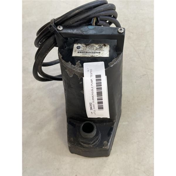 LITTLE GIANT SUBMERSIBLE PUMP, TESTED WORKING