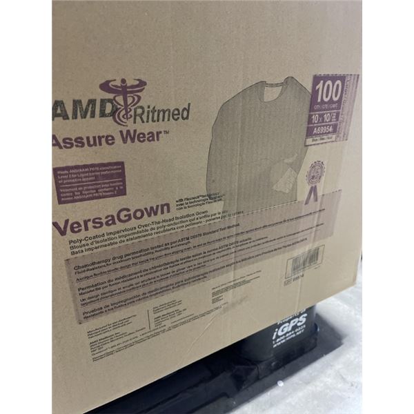 NEW CASE OF 100 SAFETY GOWNS
