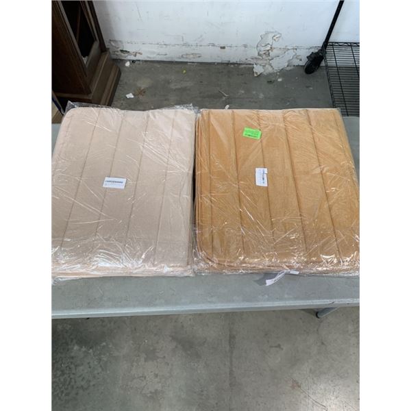 6 NEW SOFT MEMORY FOAM BATH MATTS, 3 ARE 19 X 31, 3 ARE 19 X 35