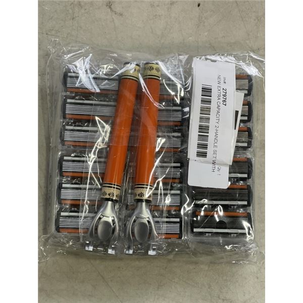 NEW EXTRA CAPACITY 2-HANDLE SET WITH 36 REPLACEMENT BLADES