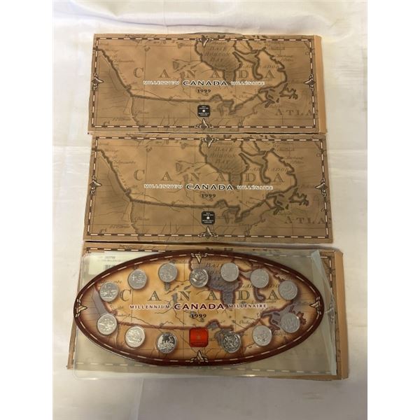 3 - 1999 MILLENIUM COIN SETS