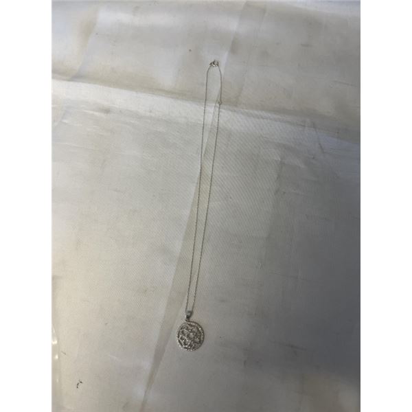 STERLING SILVER PENDANT W/ CHAIN NECKLACE MARKED 925 ITALY