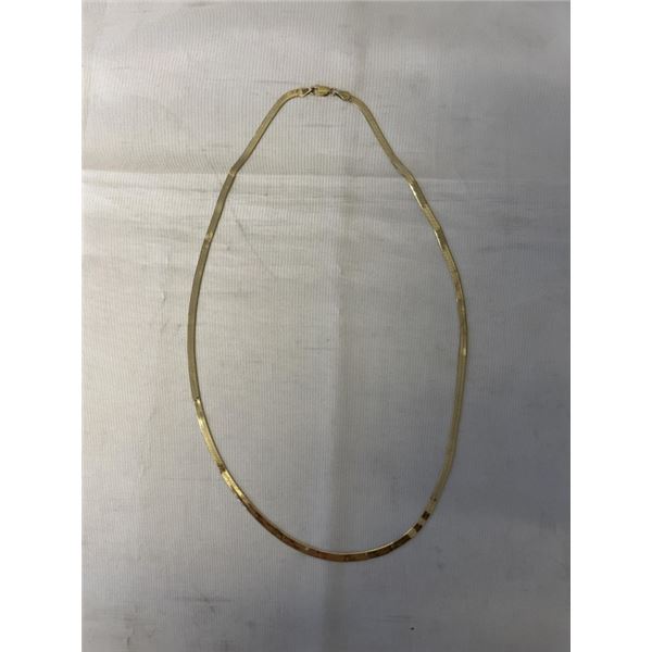 GOLD VERMEIL STERLING SILVER NECKLACE MARKED 925 ITALY 19" LENGTH