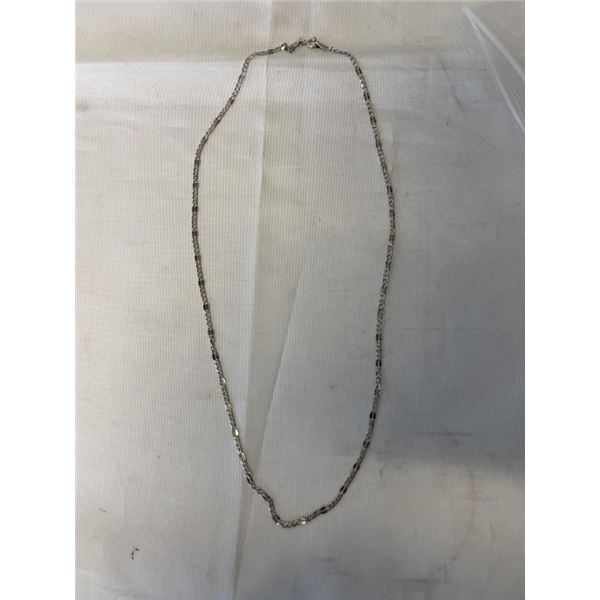 STERLING SILVER CHAIN NECKLACE MARKED 925 MEX GA01 21" LENGTH