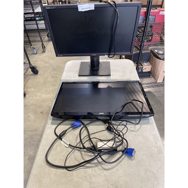 ACER AND ASUS 24 INCH MONITORS, WORKING