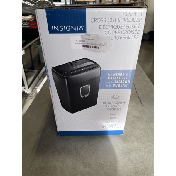 INSIGNIA 6 SHEET PAPER SHREDDER WORKING