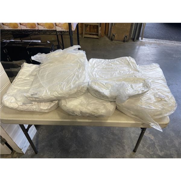 5 NEW STANDARD SIZE PILLOWS, MICROVENT COVERED