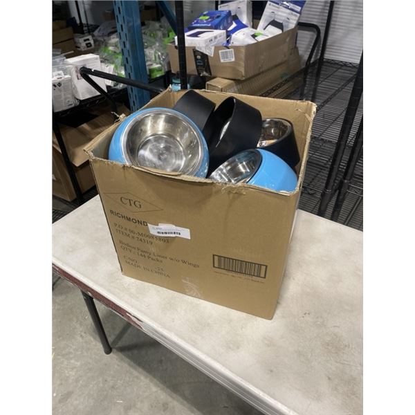 CASE OF ASSORTED NEW DOG BOWLS