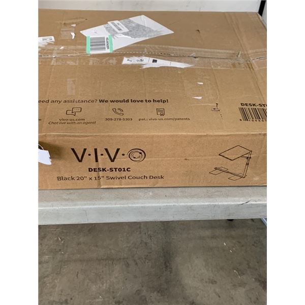 VIVO BLACK 20 X 15 SWIVEL COUCH DESK