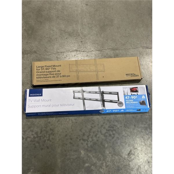 INSIGNIA 47-90" TILTING WALL MOUNT AND BBE LARGE 37-90" FIXED TV WALL MOUNT