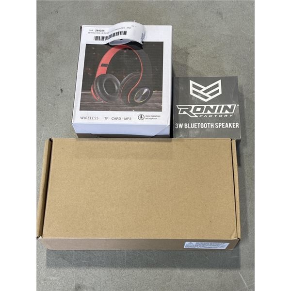 WIRELESS HEADSET, UV SANITIZER, AND BLUETOOTH SPEAKER