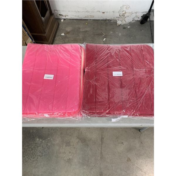 6 NEW SOFT MEMORY FOAM BATH MATTS, 3 ARE 19 X 31, 3 ARE 19 X 35