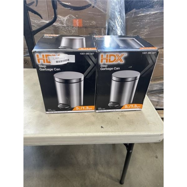 2 HDX STEP GARBAGE CANS