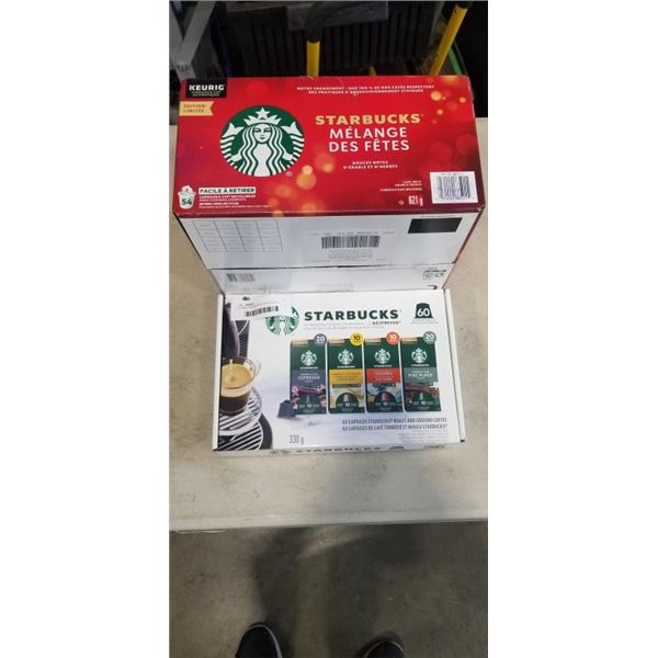 STARBUCKS NESPRESSO PODS AND KEURIG PODS