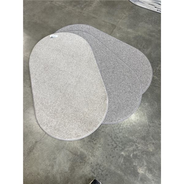 3 AS NEW 48 INCH OVAL FLOOR MATTS