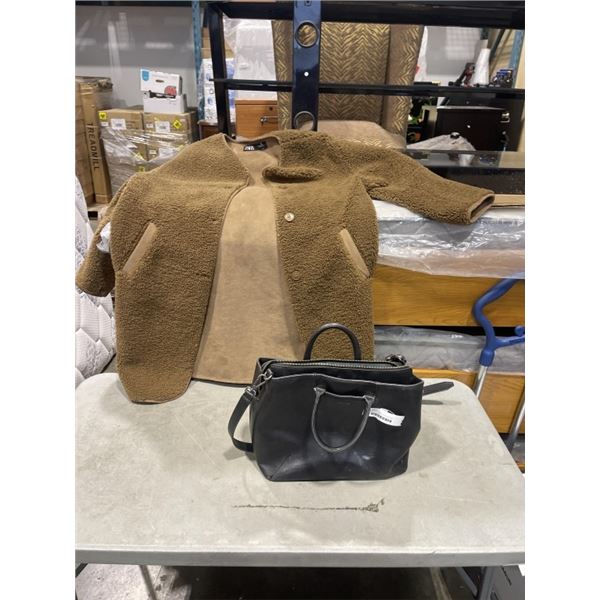 MAT AND NATT LAPTOP BAG AND ZARA BOUCLE SWEATER