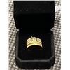 Image 1 : NEW 14K GOLD PLATED 0.5CT SIMULATED DIAMOND (CZ) RING SET, SIZE 7