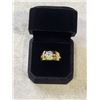 Image 1 : NEW 14K GOLD PLATED 1.0CT SIMULATED DIAMOND (CZ) MANS RING, RESIZEABLE