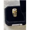 Image 4 : NEW 14K GOLD PLATED 1.0CT SIMULATED DIAMOND (CZ) MANS RING, RESIZEABLE