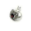 Image 2 : STERLING SILVER NATURAL GARNET (2.10CT) WITH CZ (0.40CT) RING, SIZE 8.5, W/A $460.00. GARNET IS THE 