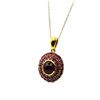 Image 4 : 22KT GOLD PLATED STERLING SILVER NATURAL ENHANCED RUBY (10.3CT) PENDANT WITH GOLD PLATED STERLING SI
