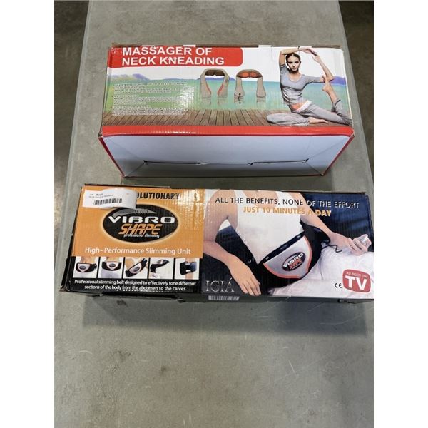 NECK KNEADING MASSAGER AND VIBRO SHAPE WAIST TRAINER
