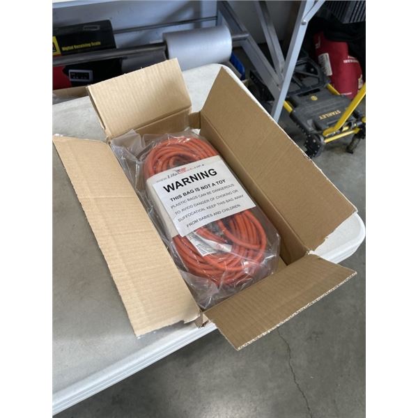 NEW INDOOR OUTDOOR HEAVY DUTY 3 WIRE LIGHTED 75FT EXTENSION CORD, 16AWG, ORANGE