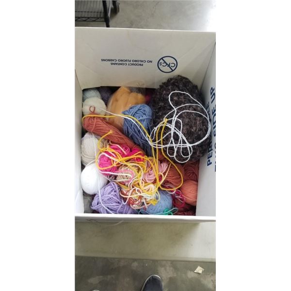 BOX OF YARN AND YARN SILVER