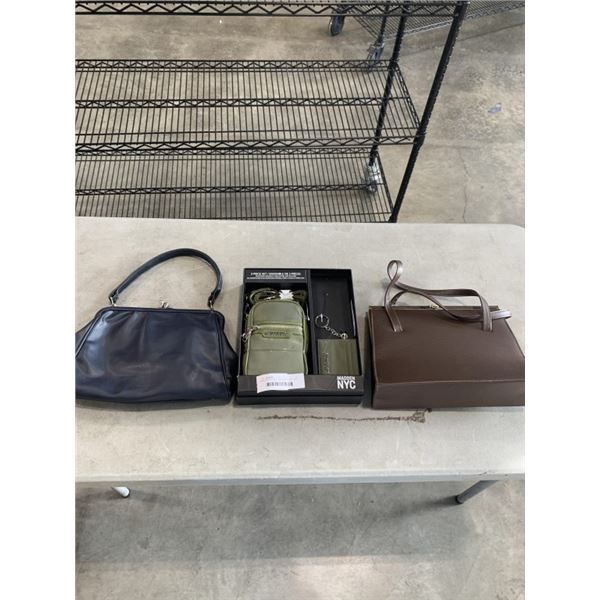 NEW MADDEN CROSS BODY BAG AND CARD HOLDER AND 2 LEATHER PURSES