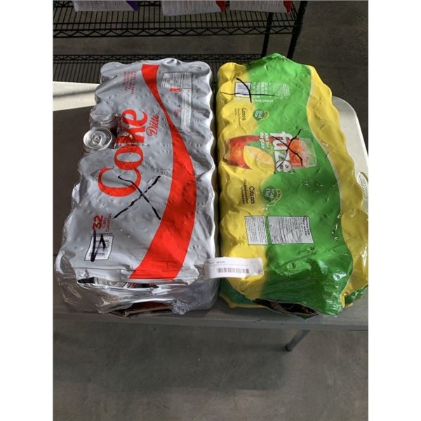 2 CASES OF DIET COKE AND FUZE, 32 PACKS, PARTIAL